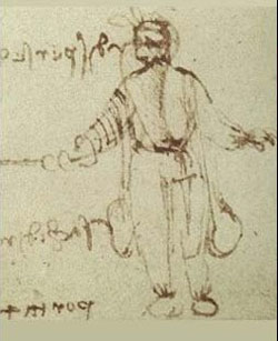 Costum de scafandru - desen de Leonardo da Vinci